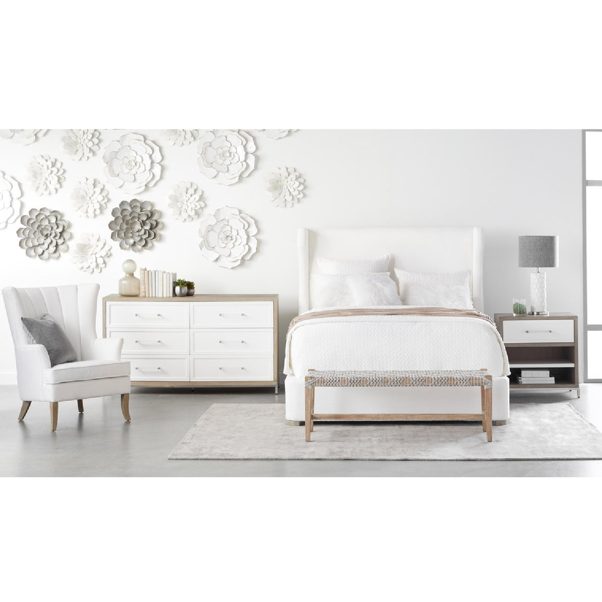 Gray Acacia 1-Drawer Nightstand | Oroa.com