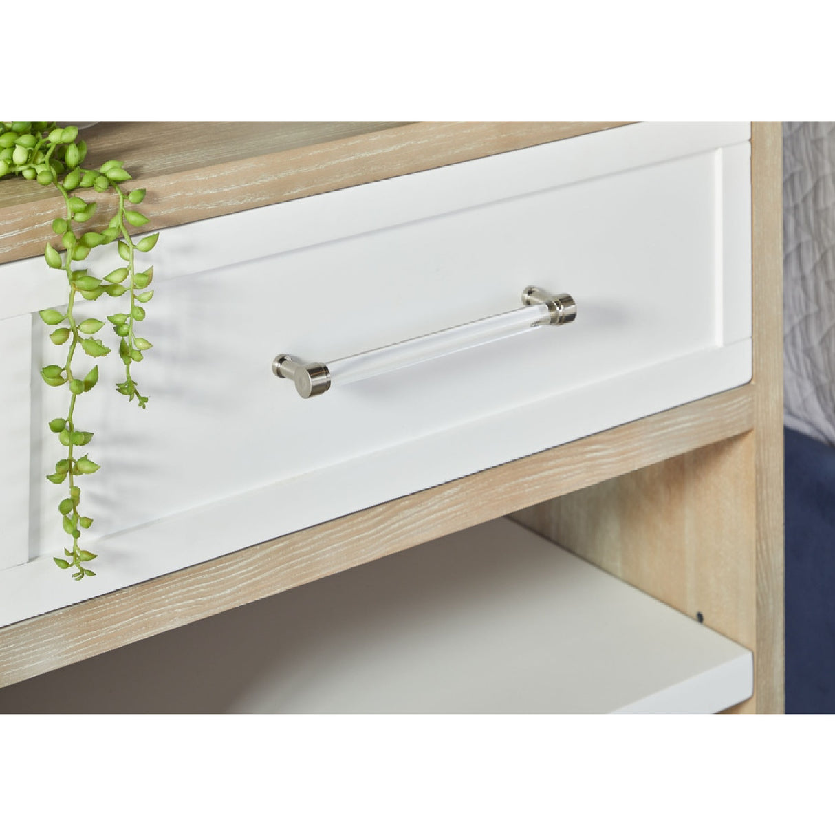Gray Acacia 1-Drawer Nightstand | Oroa.com
