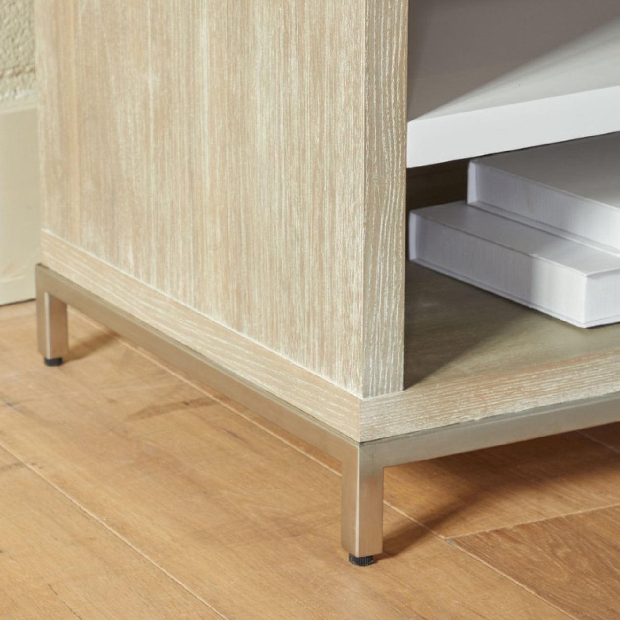 Gray Acacia 1-Drawer Nightstand | Oroa.com