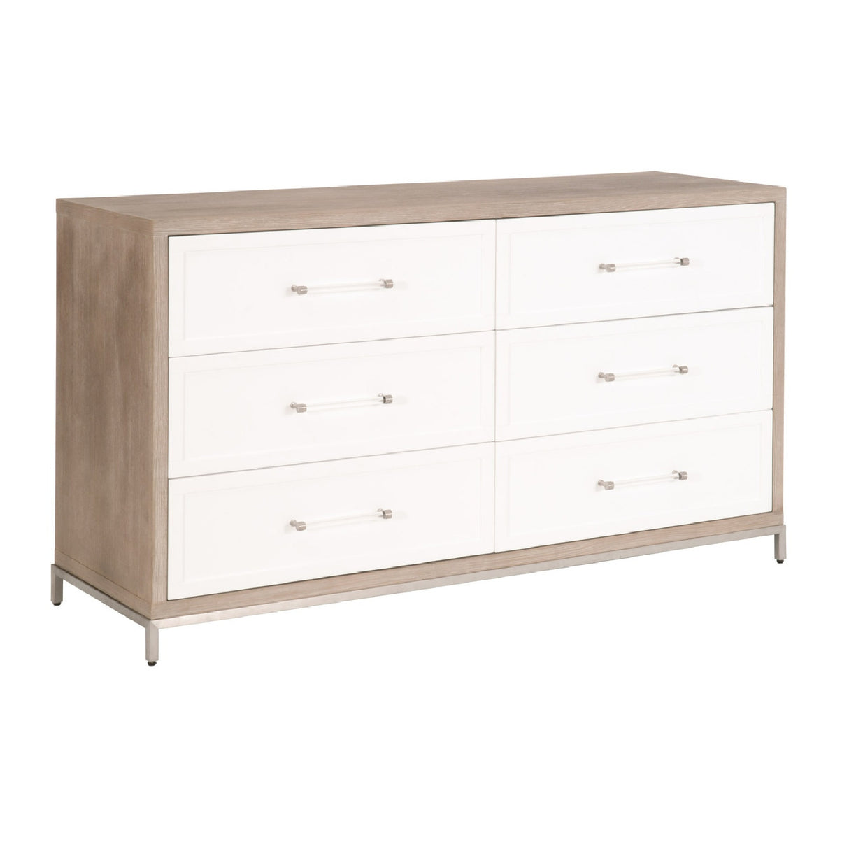 Gray Acacia 6-Drawer Double Dresser | Oroa.com
