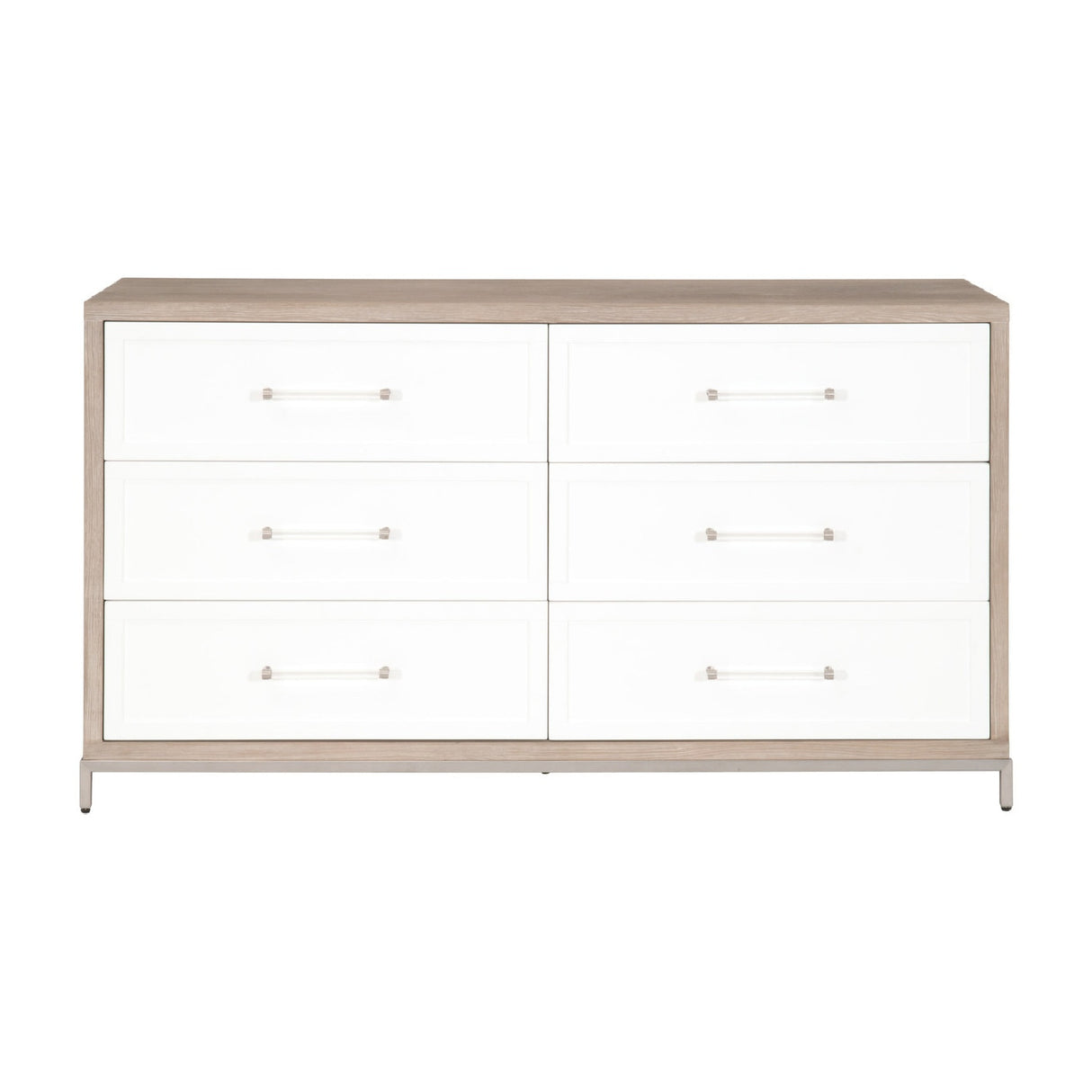 Gray Acacia 6-Drawer Double Dresser | Oroa.com