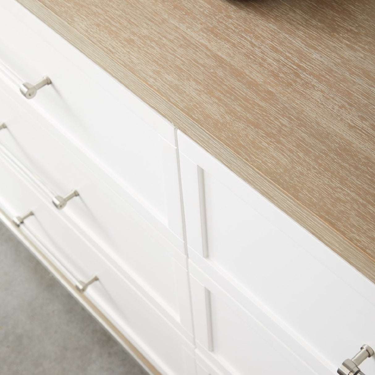 Gray Acacia 6-Drawer Double Dresser | Oroa.com