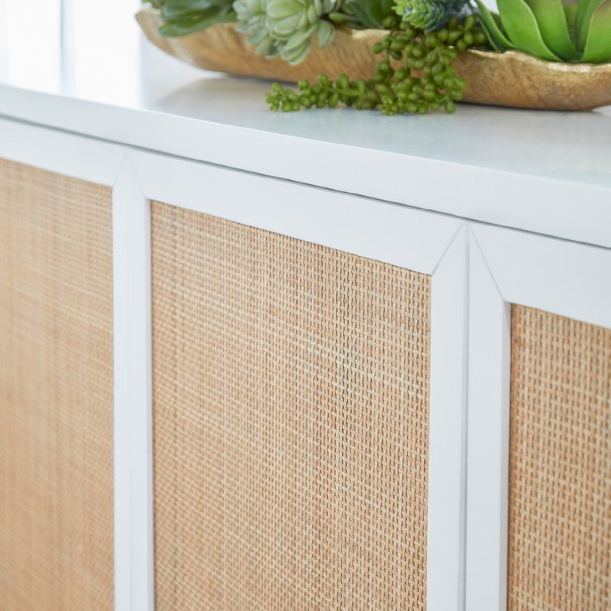 Modern European furniture - Rattan Inlaid 4-Door Sideboard - www.oroa.com | Oroa.com