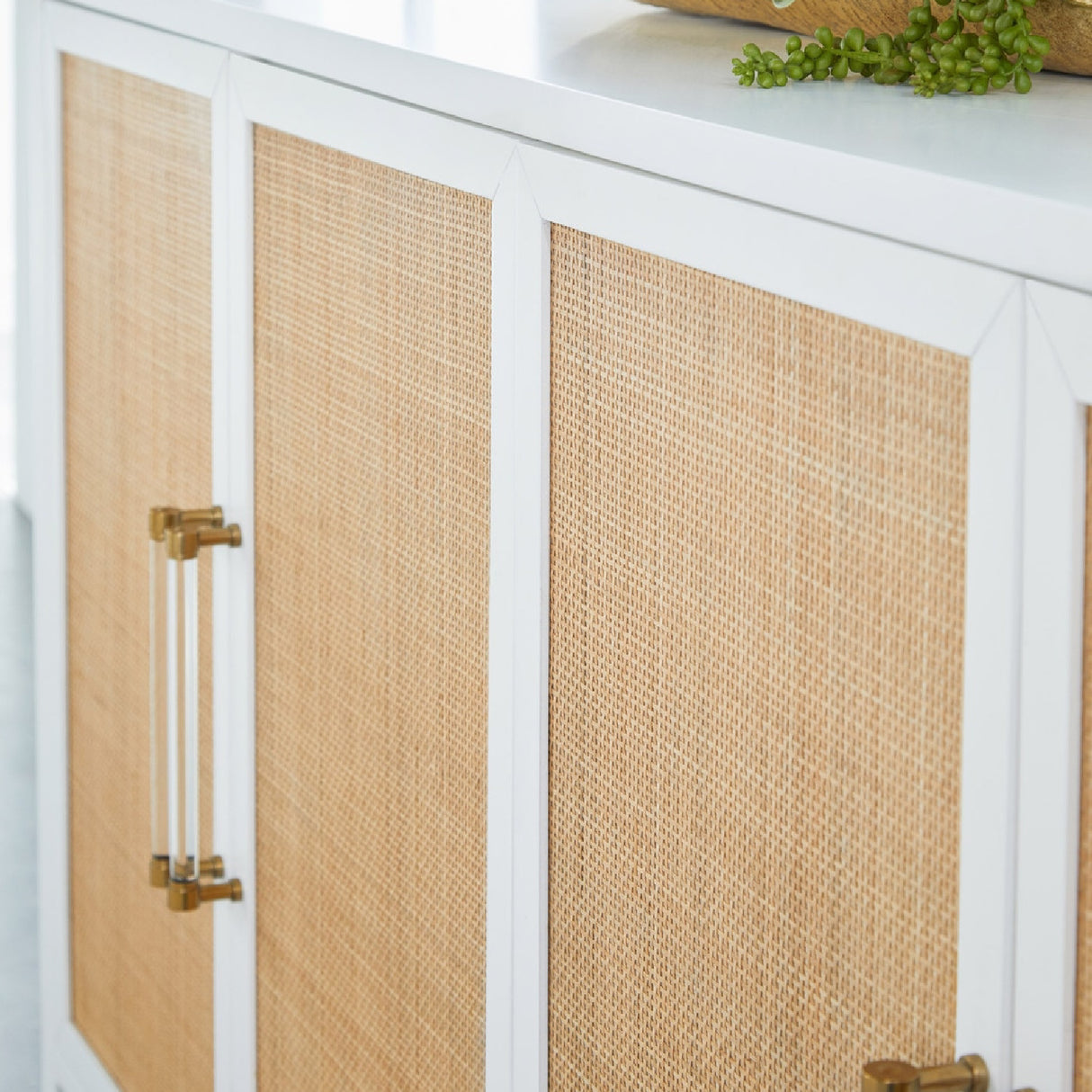 Modern European furniture - Rattan Inlaid 4-Door Sideboard - www.oroa.com | Oroa.com
