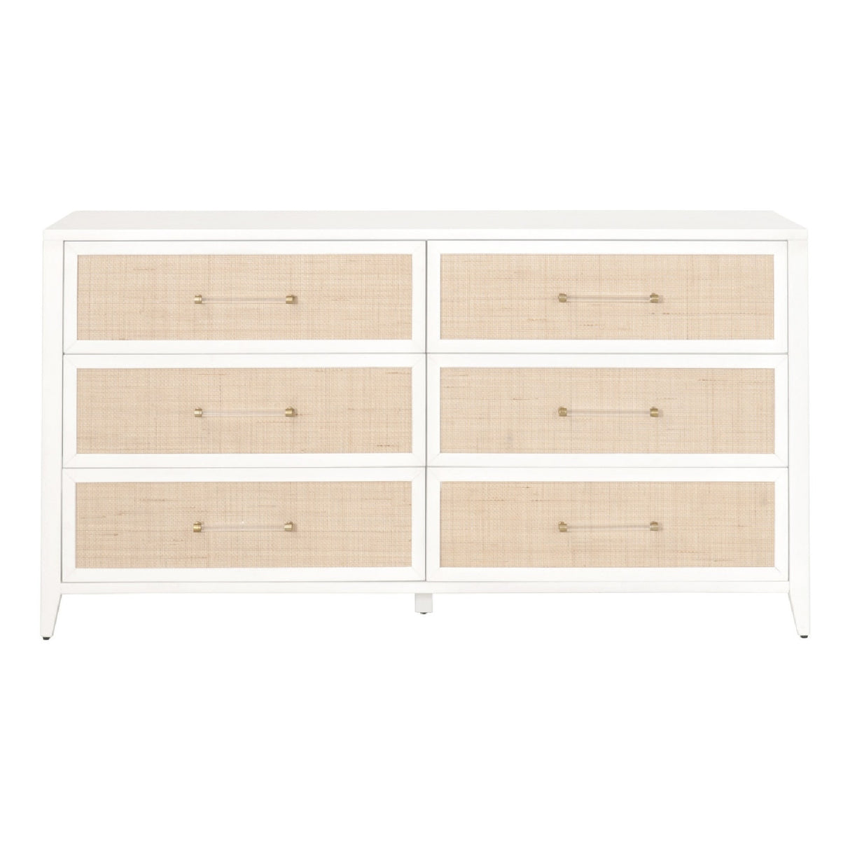 Modern European furniture - Rattan Inlaid 6-Drawer Double Dresser - www.oroa.com | Oroa.com