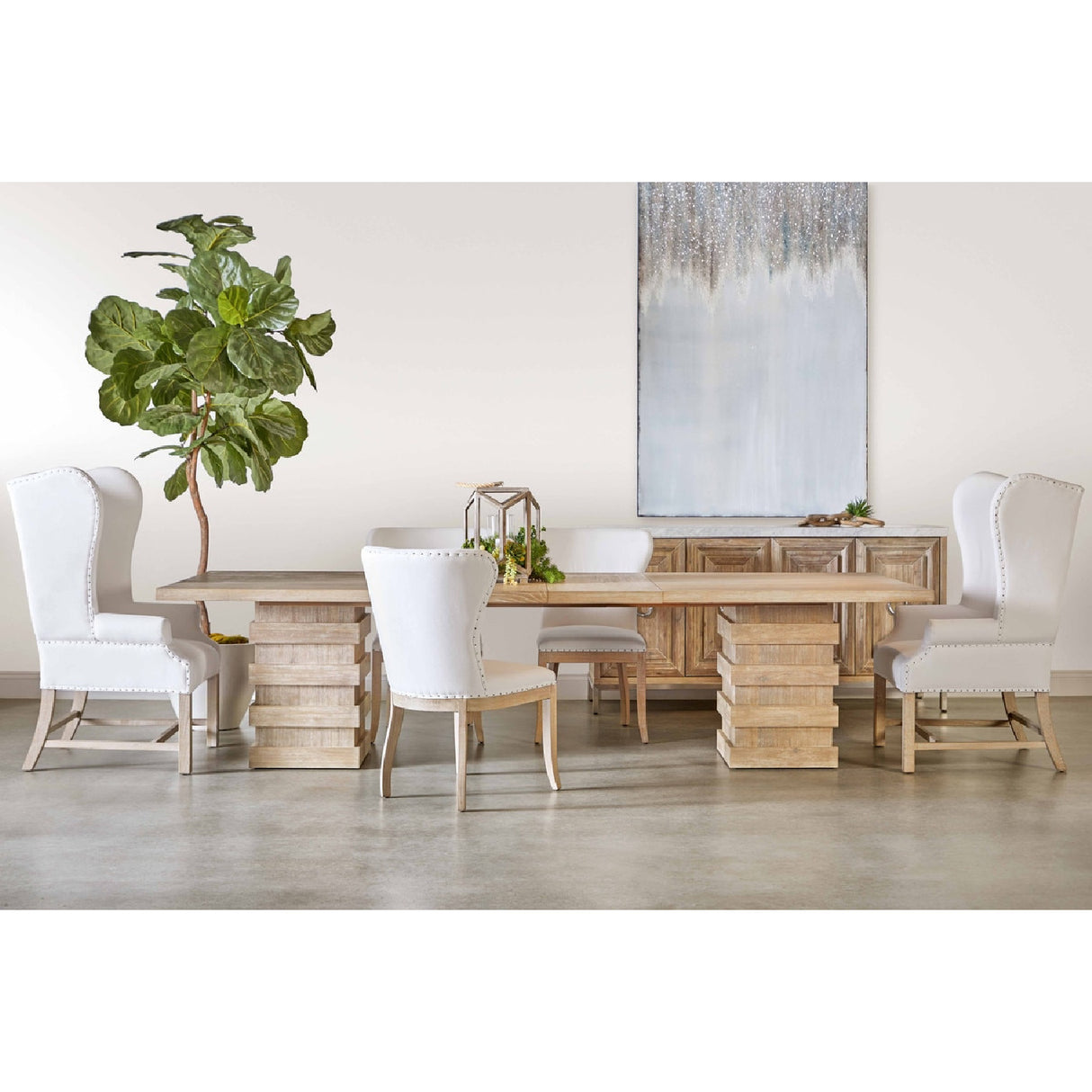 French Linen Wingback Accent Chair | Oroa.com