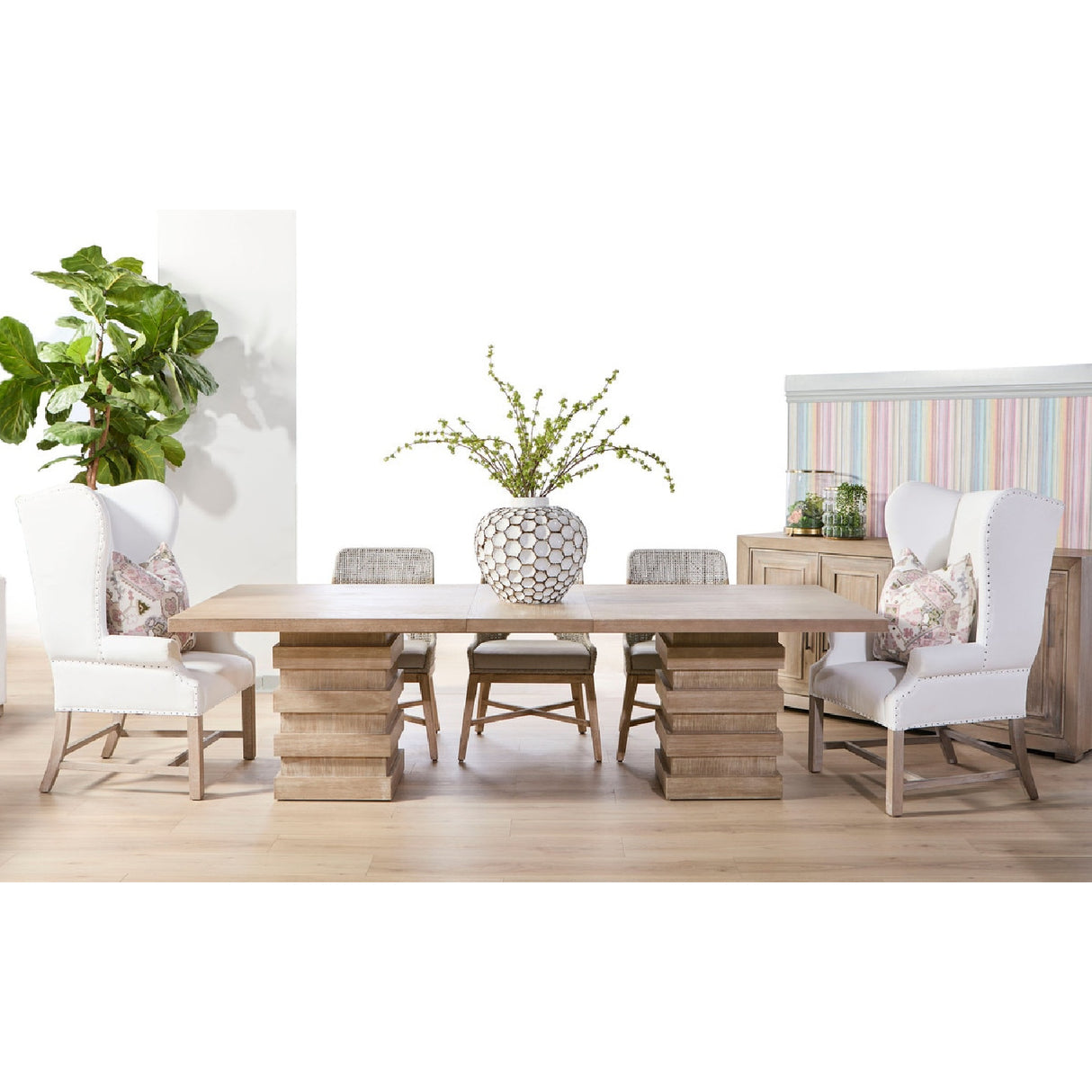 French Linen Wingback Accent Chair | Oroa.com