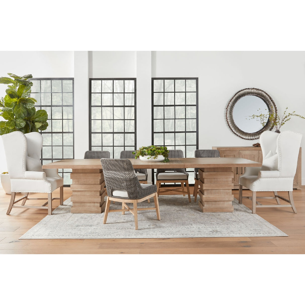 French Linen Wingback Accent Chair | Oroa.com