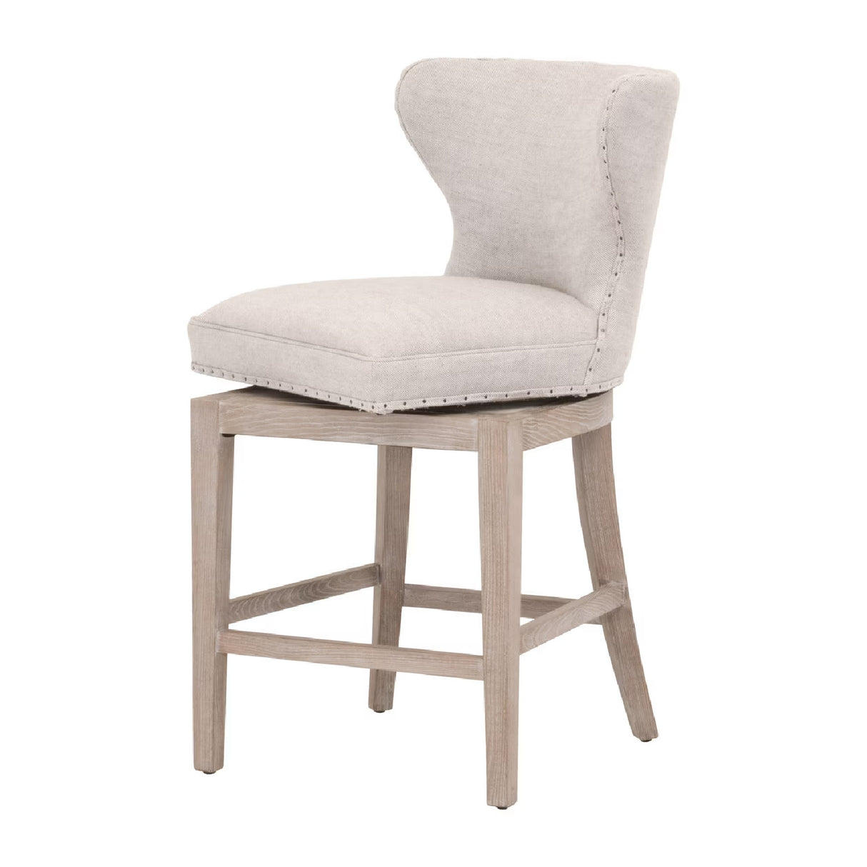 Modern European furniture - Nail Tacked Swivel Counter Stool - www.oroa.com | Oroa.com
