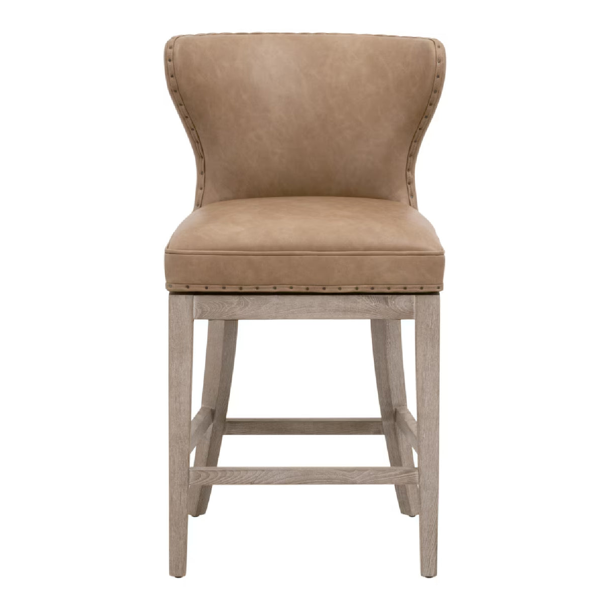 Modern European furniture - Nail Tacked Swivel Counter Stool - www.oroa.com | Oroa.com