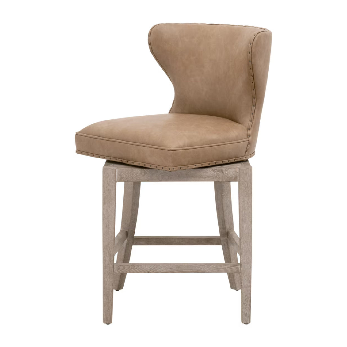 Modern European furniture - Nail Tacked Swivel Counter Stool - www.oroa.com | Oroa.com