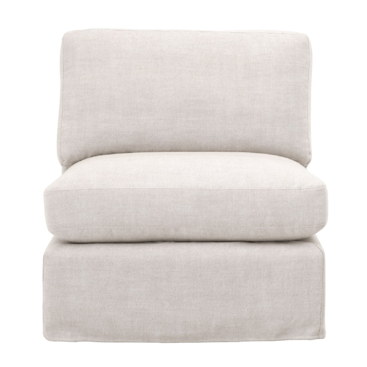 Modern European furniture - Cream Skirted Modular Accent Chair - www.oroa.com | Oroa.com