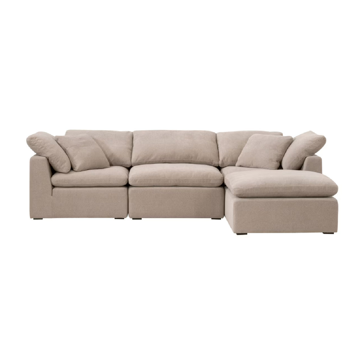 Modern European furniture - Square Cushioned Modular Ottoman - www.oroa.com | Oroa.com
