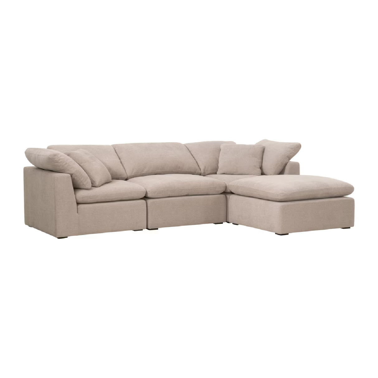 Modern European furniture - Square Cushioned Modular Ottoman - www.oroa.com | Oroa.com