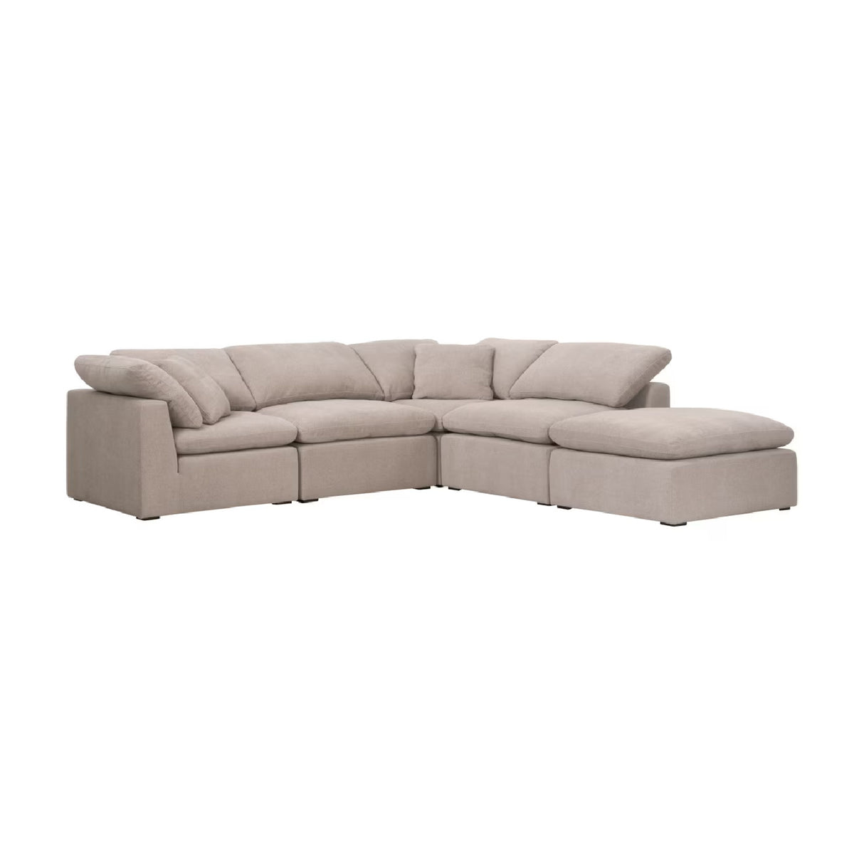Modern European furniture - Square Cushioned Modular Ottoman - www.oroa.com | Oroa.com