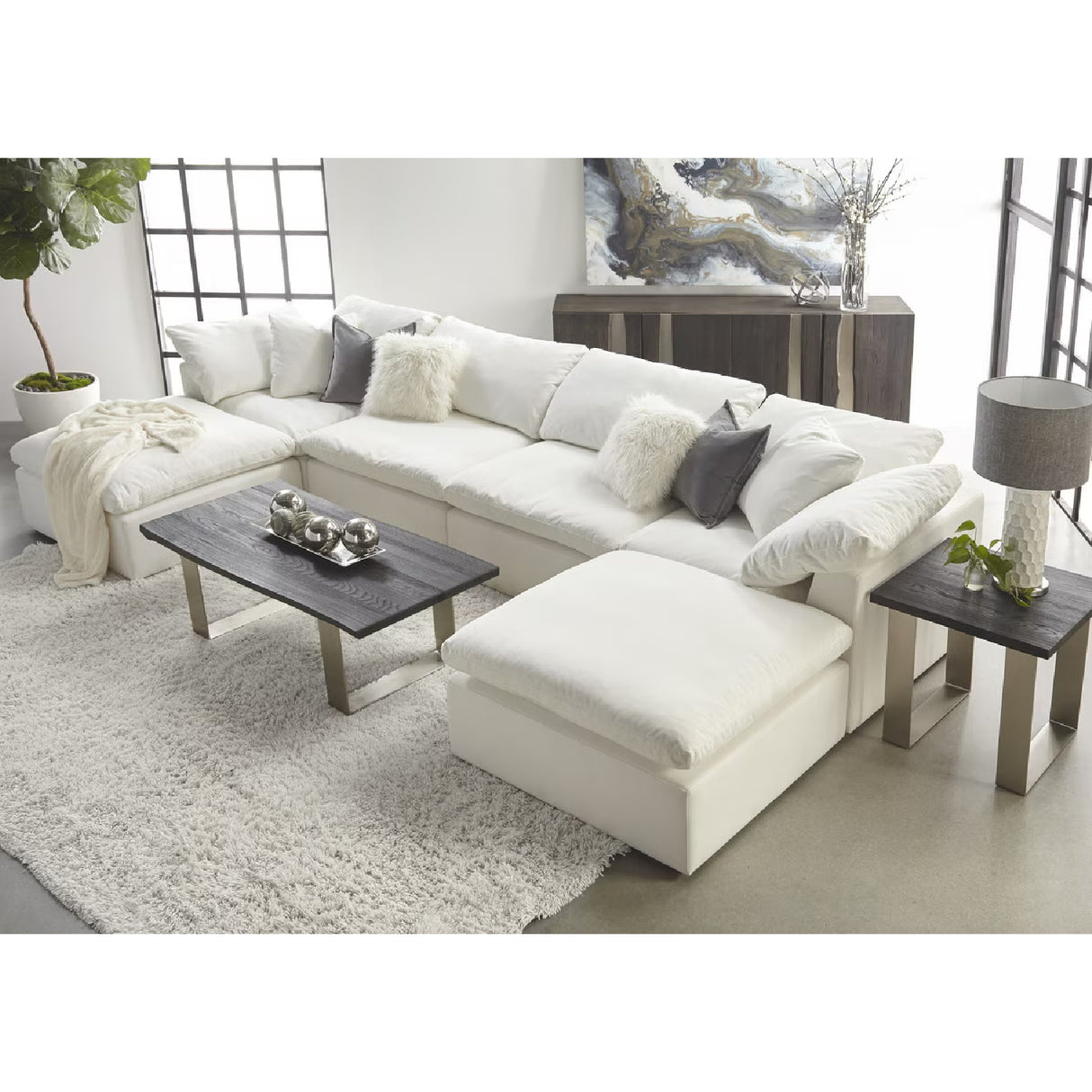 Modern European furniture - Cushioned Modular Sofa Chair - www.oroa.com | Oroa.com