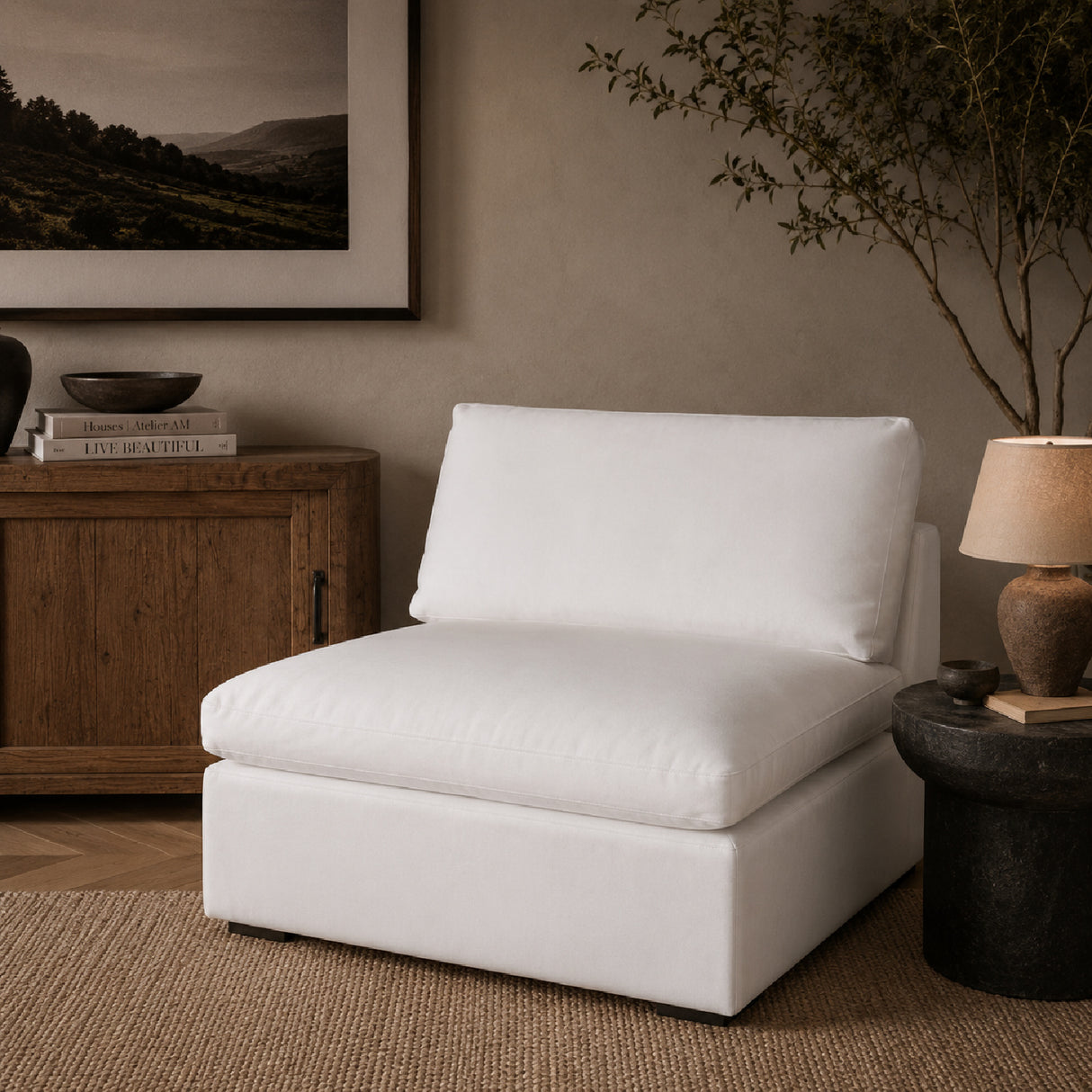 Modern European furniture - Cushioned Modular Sofa Chair - www.oroa.com | Oroa.com