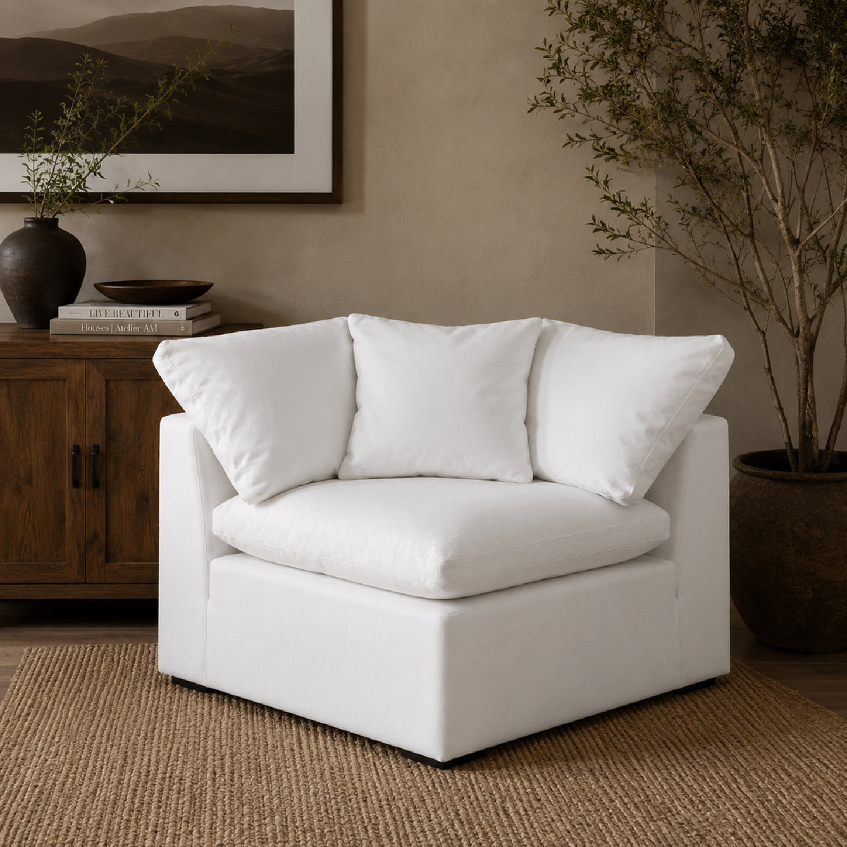 Modern European furniture - Cushioned Modular Sofa Chair - www.oroa.com | Oroa.com