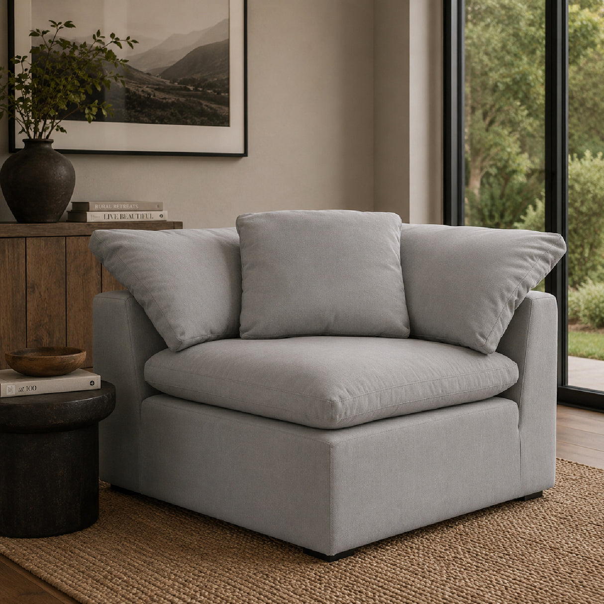 Modern European furniture - Cushioned Modular Sofa Chair - www.oroa.com | Oroa.com