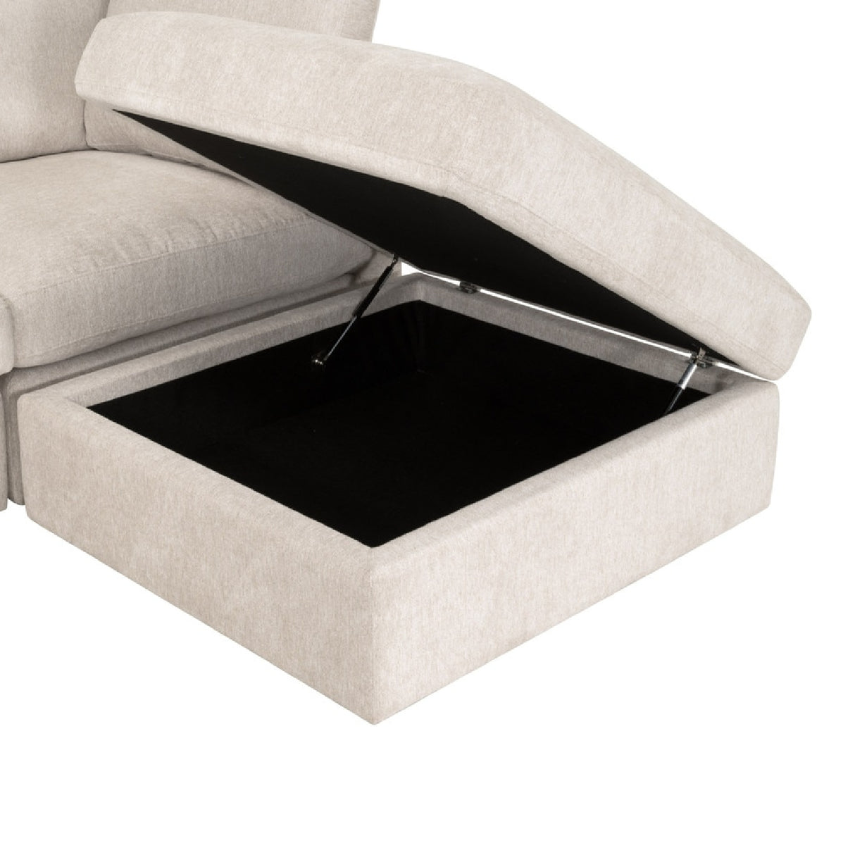 Modern European furniture - Cream Modular Storage Ottoman - www.oroa.com | Oroa.com