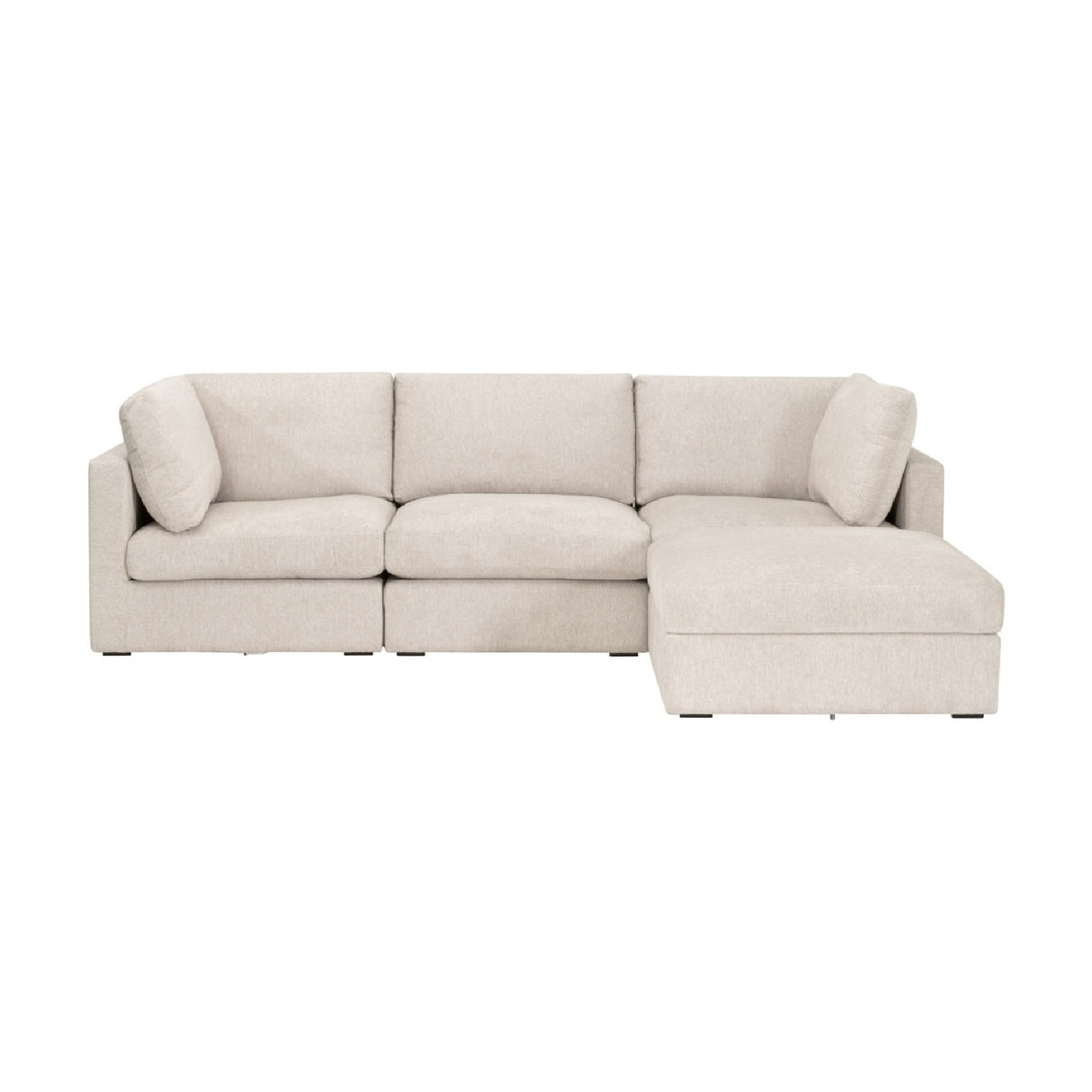 Modern European furniture - Cream Modular Storage Ottoman - www.oroa.com | Oroa.com
