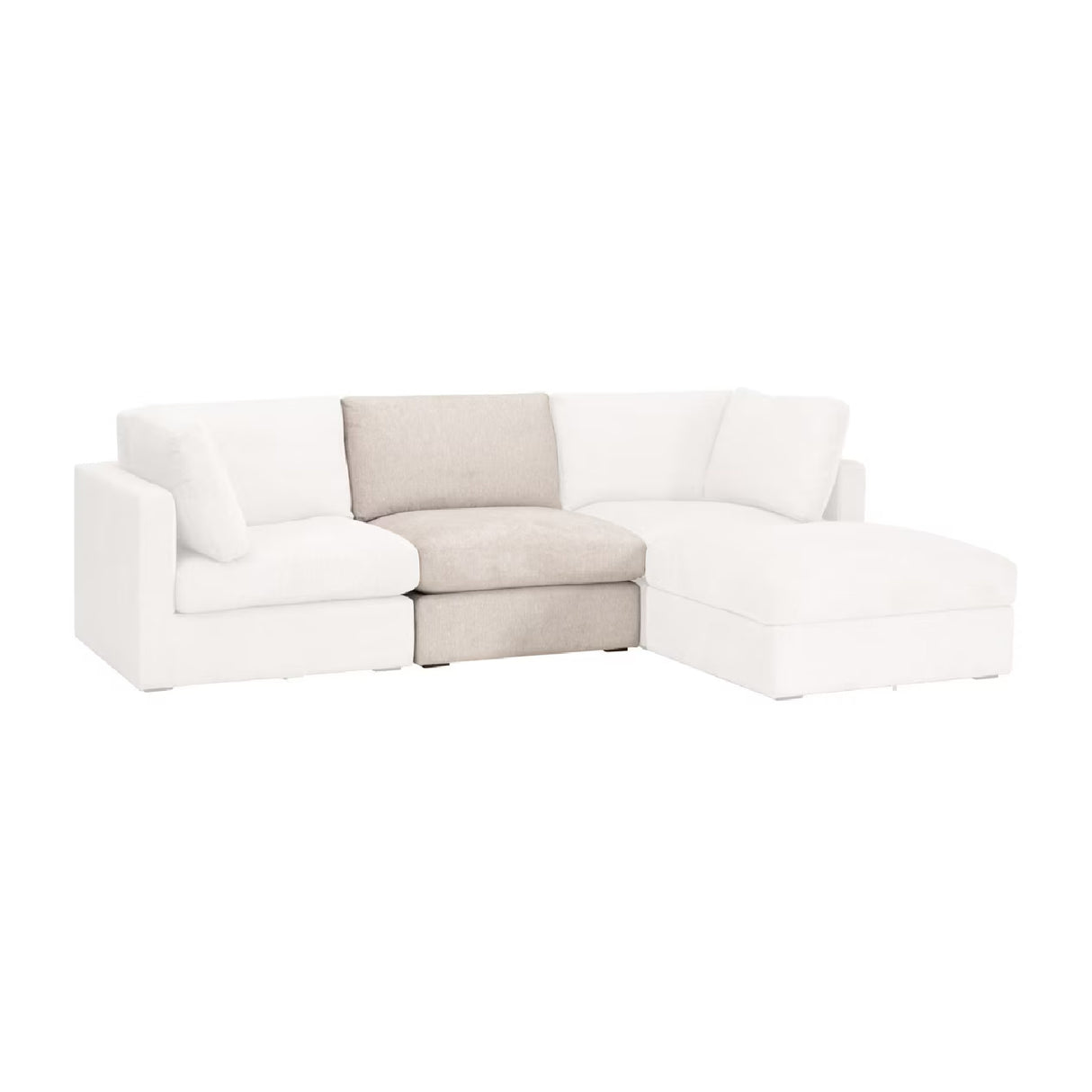 Modern European furniture - Beige Modular Sofa Chair - www.oroa.com | Oroa.com