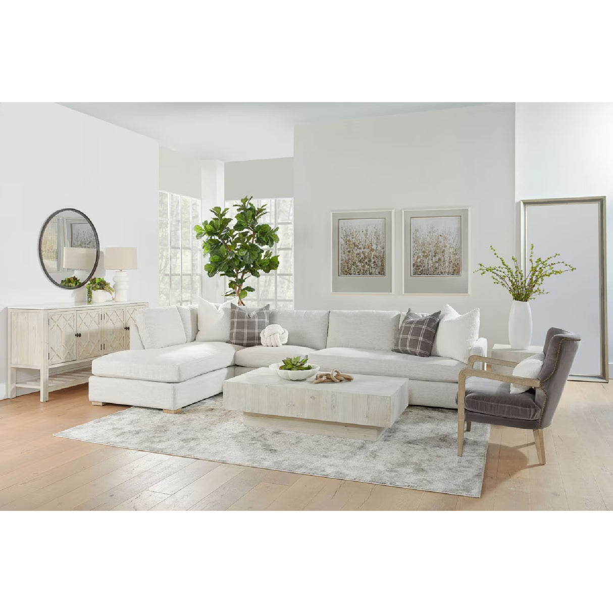 Gray Modular 2-Seater Sofa | Oroa.com
