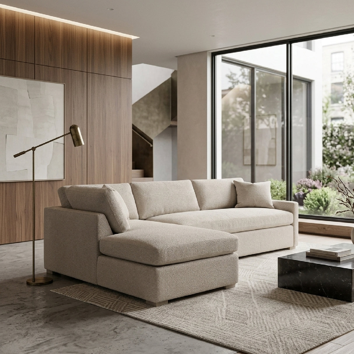 Modern European furniture - Boucle Queen Sleeper Sofa - www.oroa.com | Oroa.com