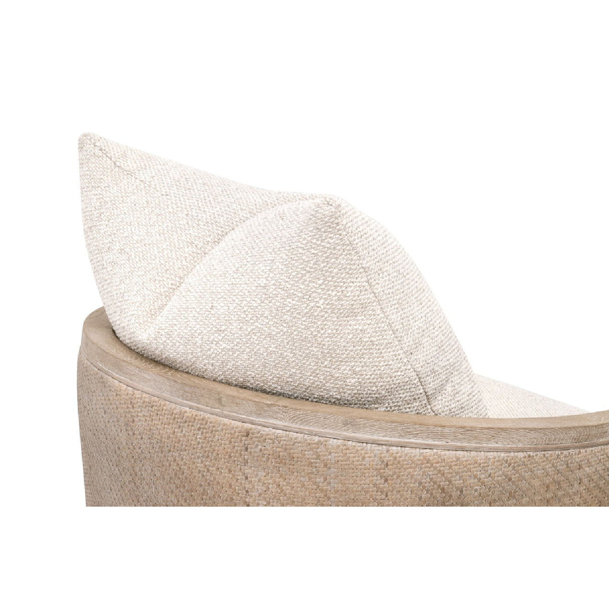 Curved Oak Swivel Club Chair | Oroa.com