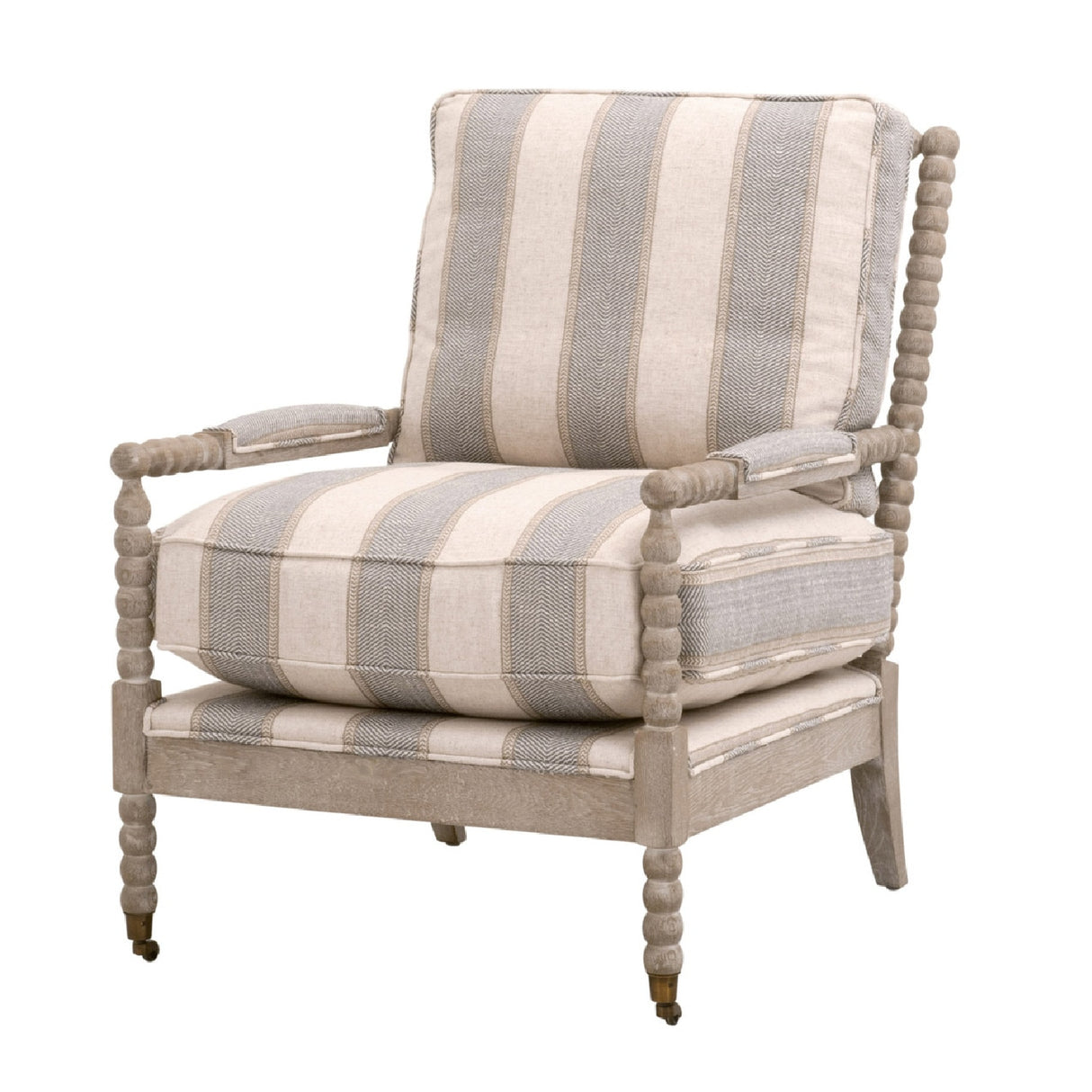 Modern European furniture - Gray Stripes Accent Chair - www.oroa.com | Oroa.com