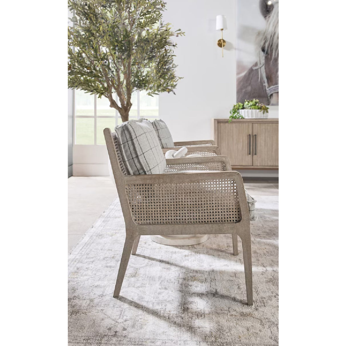 Oak Canework Lounge Chair | Oroa.com