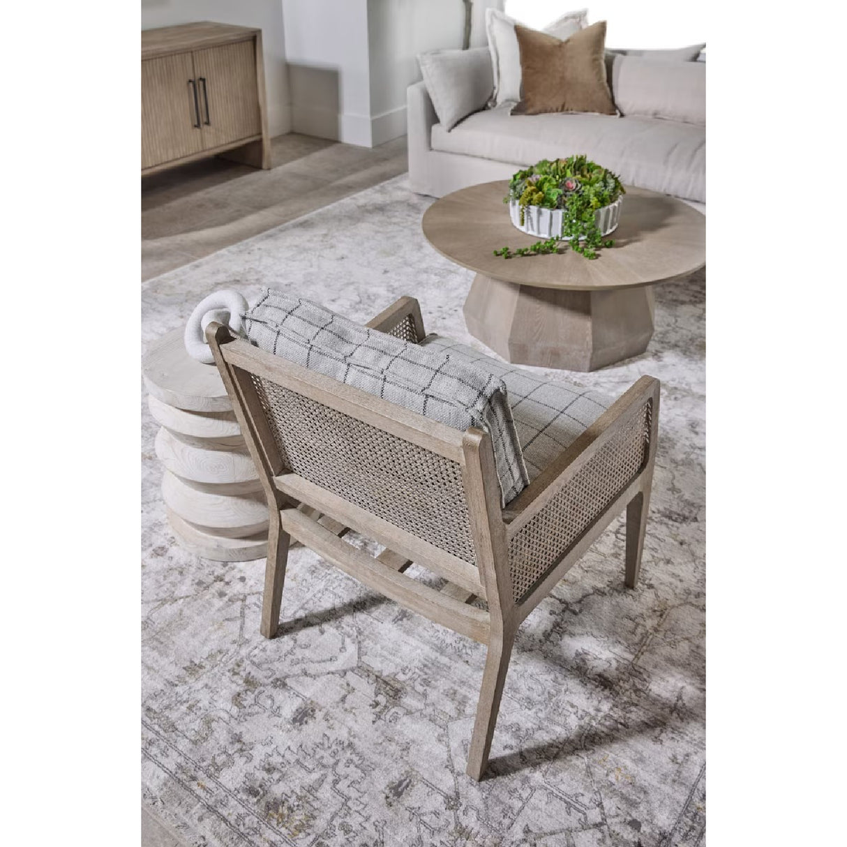 Oak Canework Lounge Chair | Oroa.com