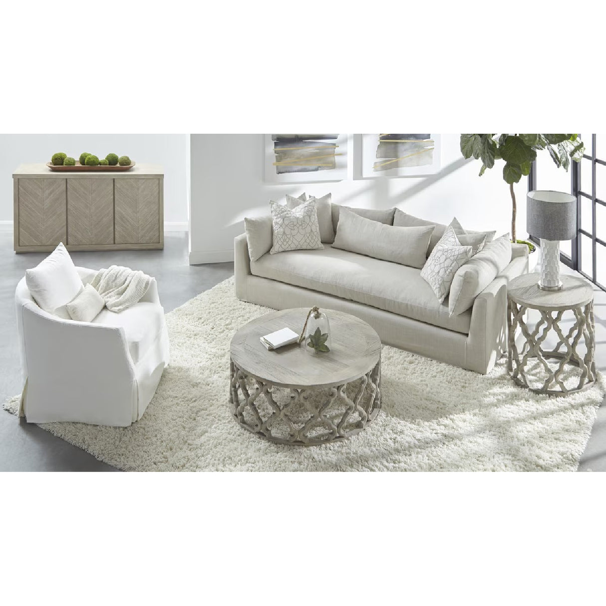 Skirted Swivel Club Chair | Oroa.com