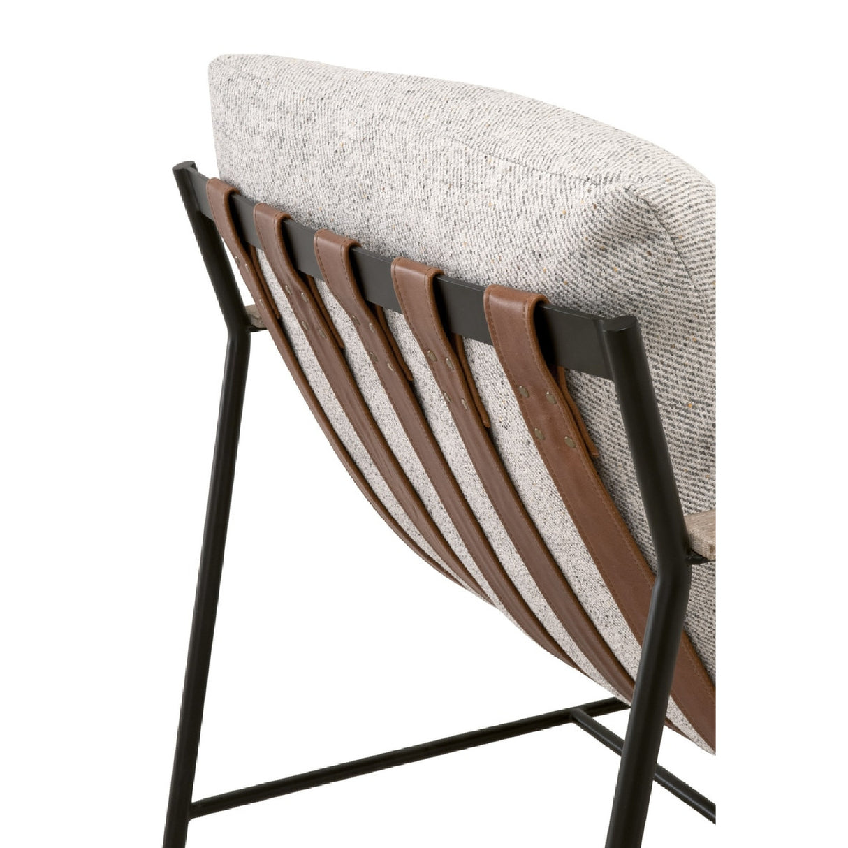 Modern European furniture - Brown Leather Strap Lounge Chair - www.oroa.com | Oroa.com