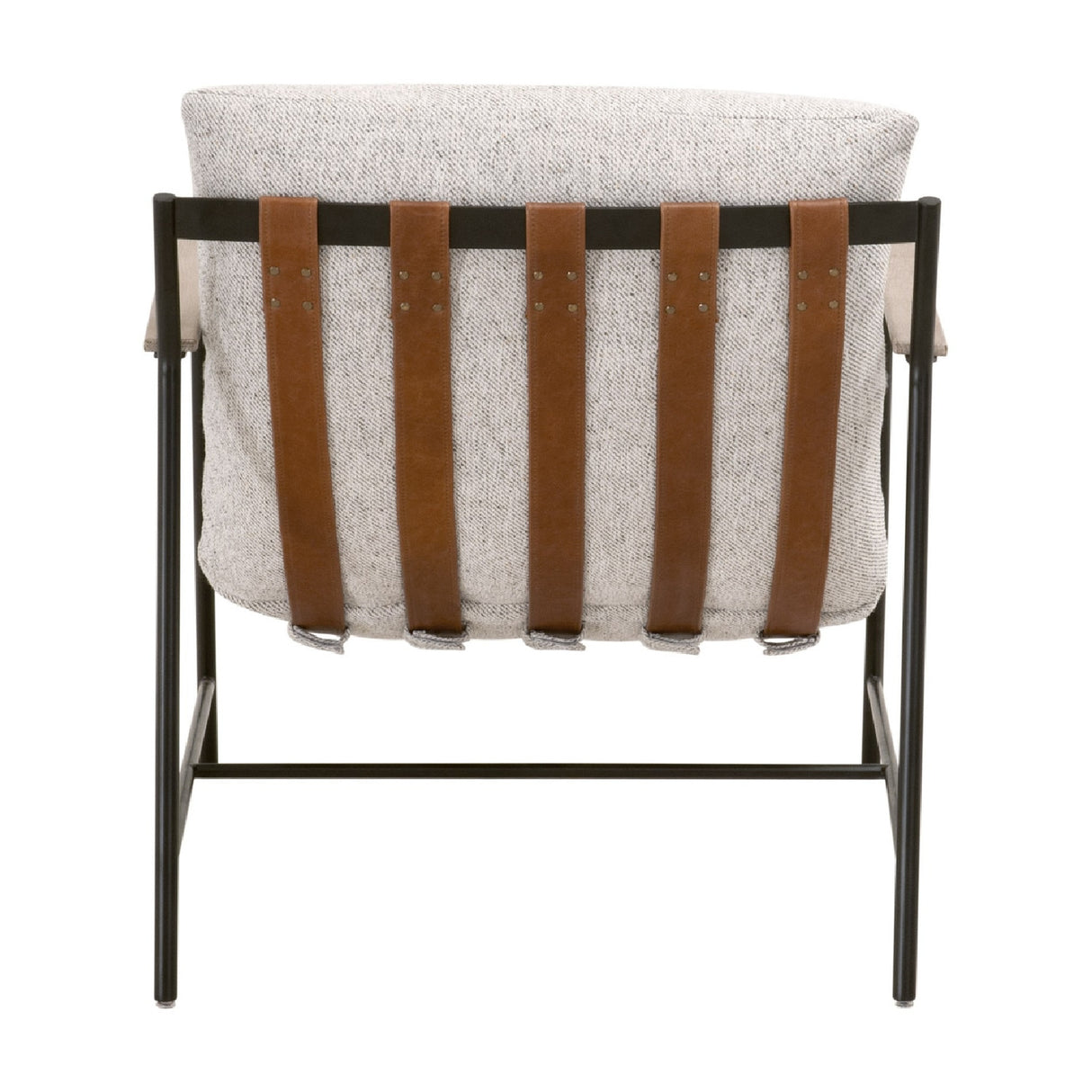 Modern European furniture - Brown Leather Strap Lounge Chair - www.oroa.com | Oroa.com