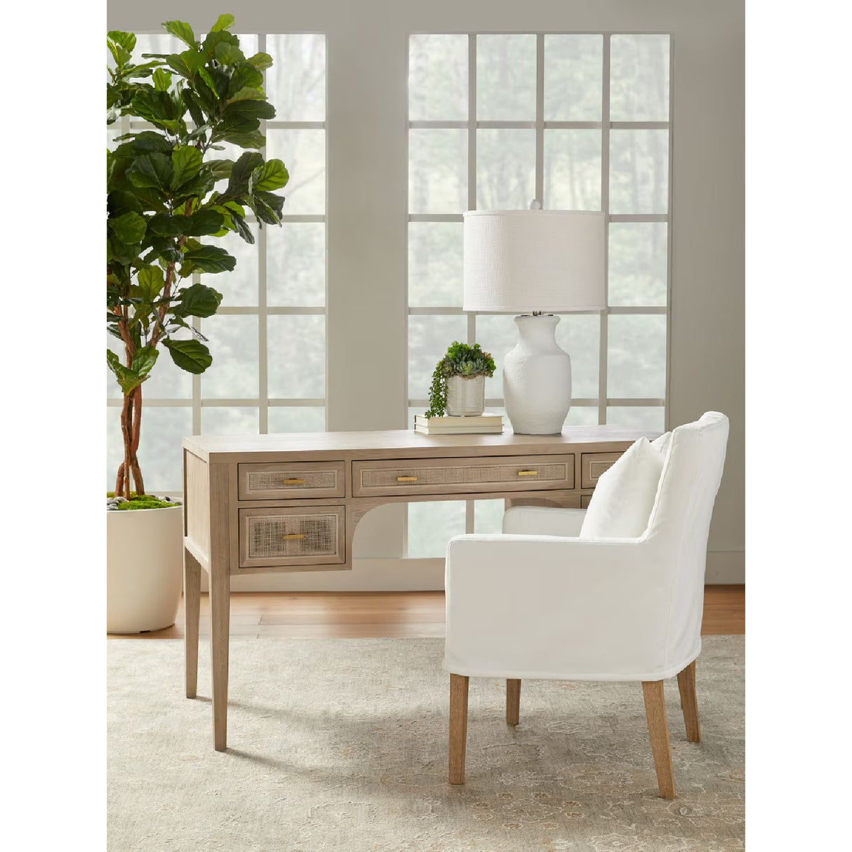 White Slipcover Dining Armchair | Oroa.com
