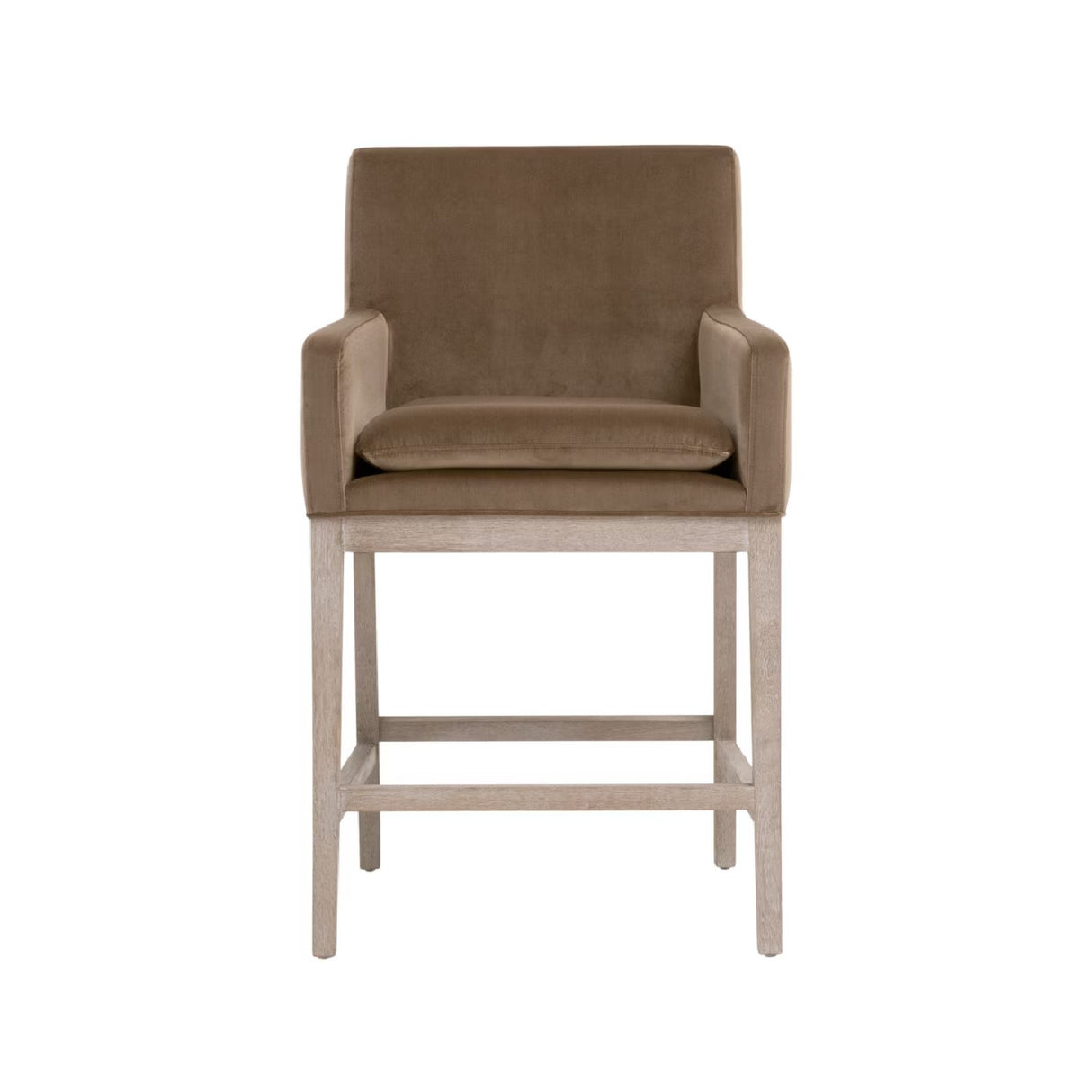 Brown Velvet Counter Stool | Oroa.com