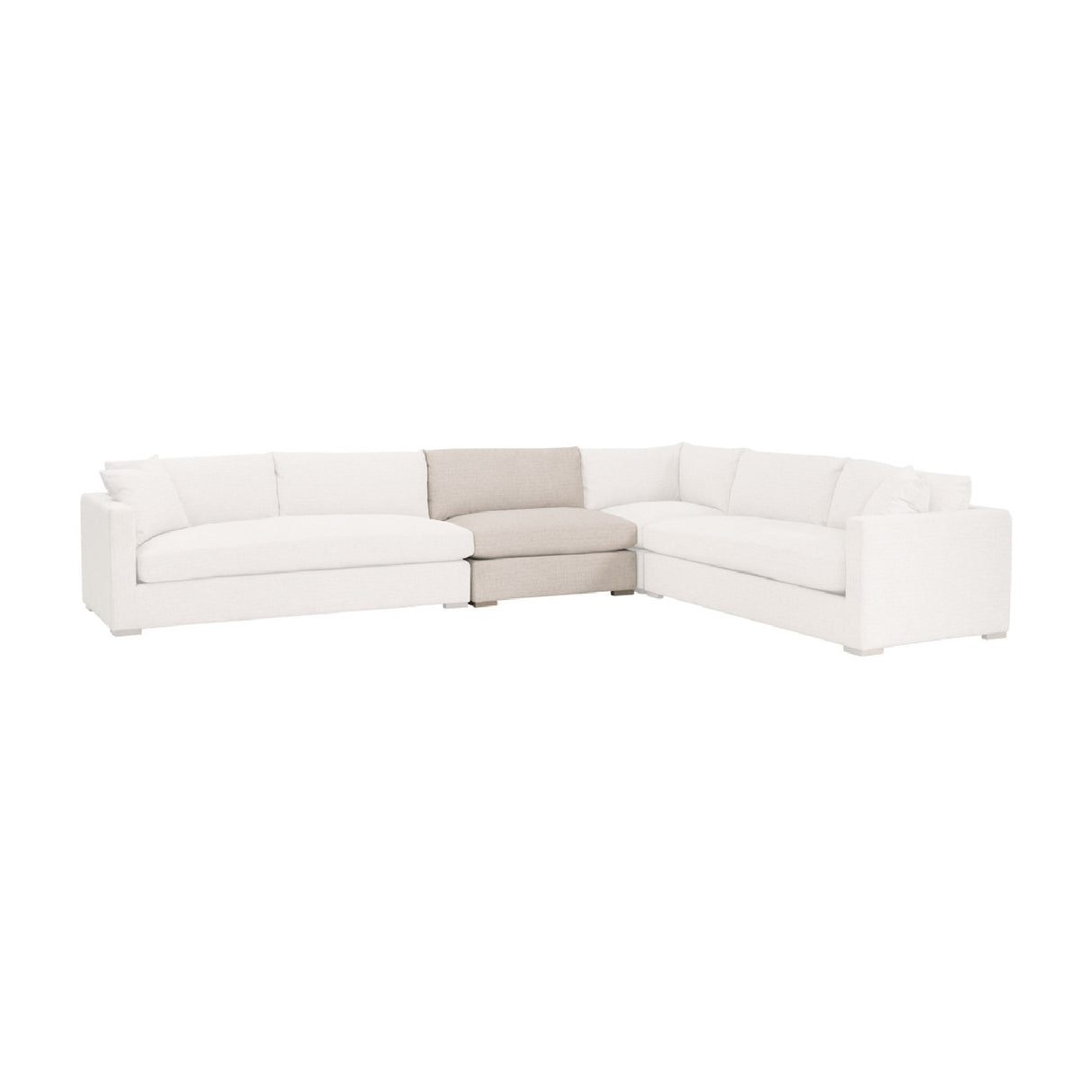 Modern European furniture - Beige Outdoor Modular Armless Chair - www.oroa.com | Oroa.com