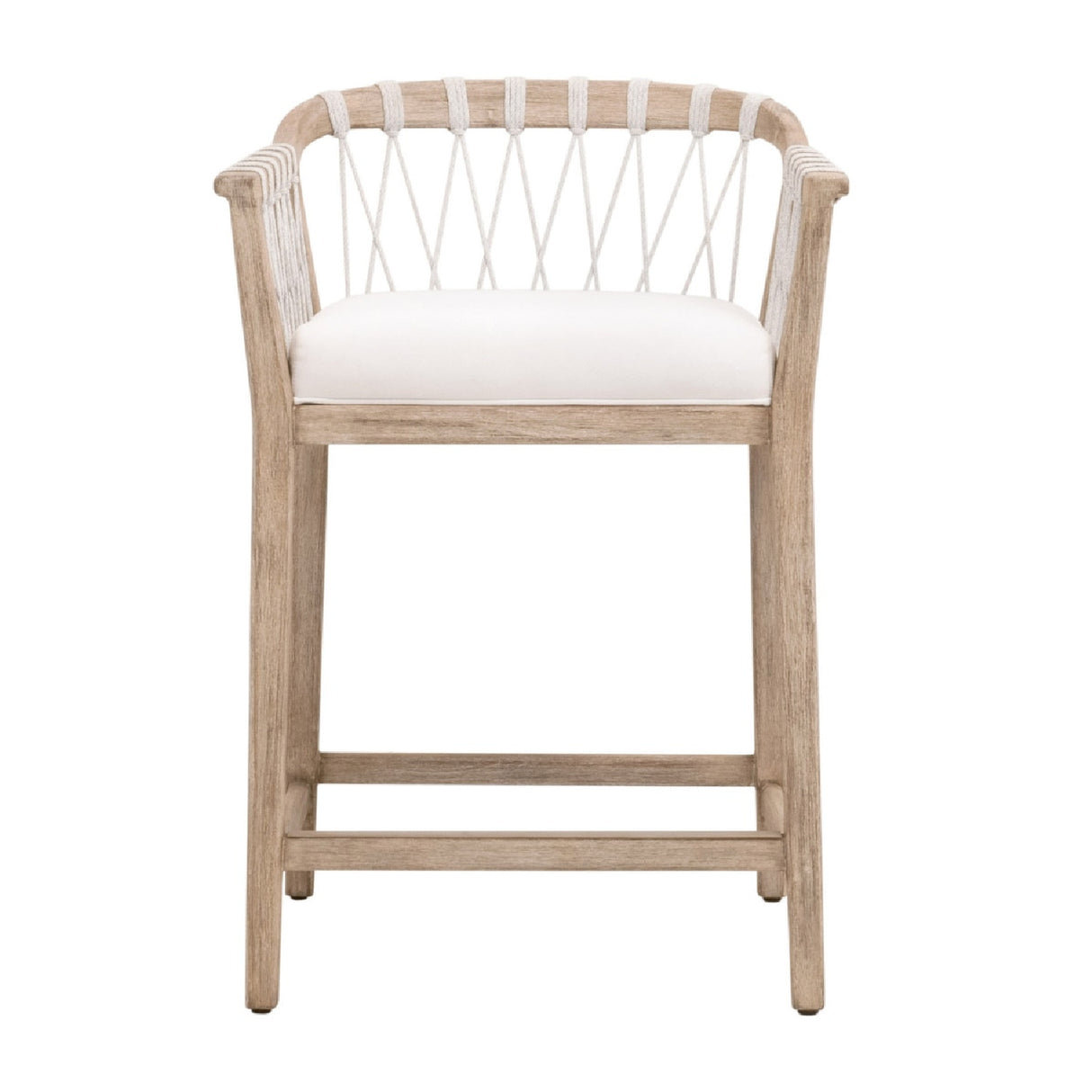 Modern European furniture - Hand-Wrapped White Rope Counter Stool - www.oroa.com | Oroa.com