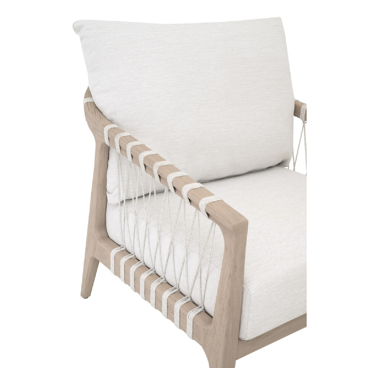 Modern European furniture - White Cushioned Outdoor Club Chair - www.oroa.com | Oroa.com