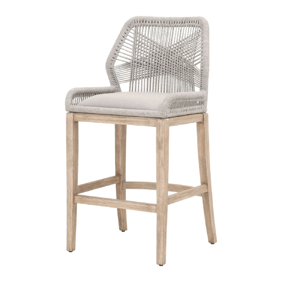 Modern European furniture - Woven Flat Rope Bar Stool - www.oroa.com | Oroa.com