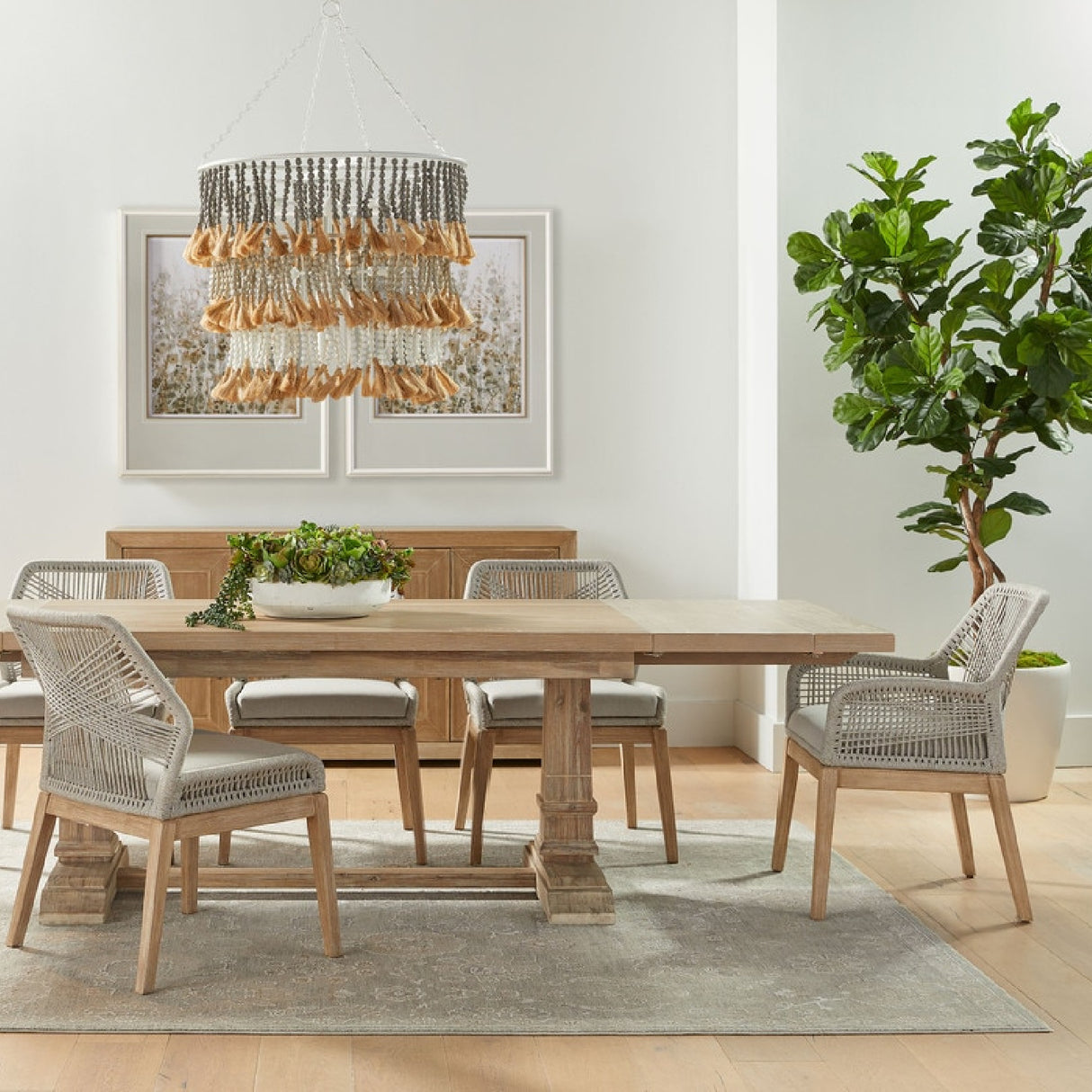 Modern European furniture - Woven Flat Rope Accent Armchairs (2) - www.oroa.com | Oroa.com