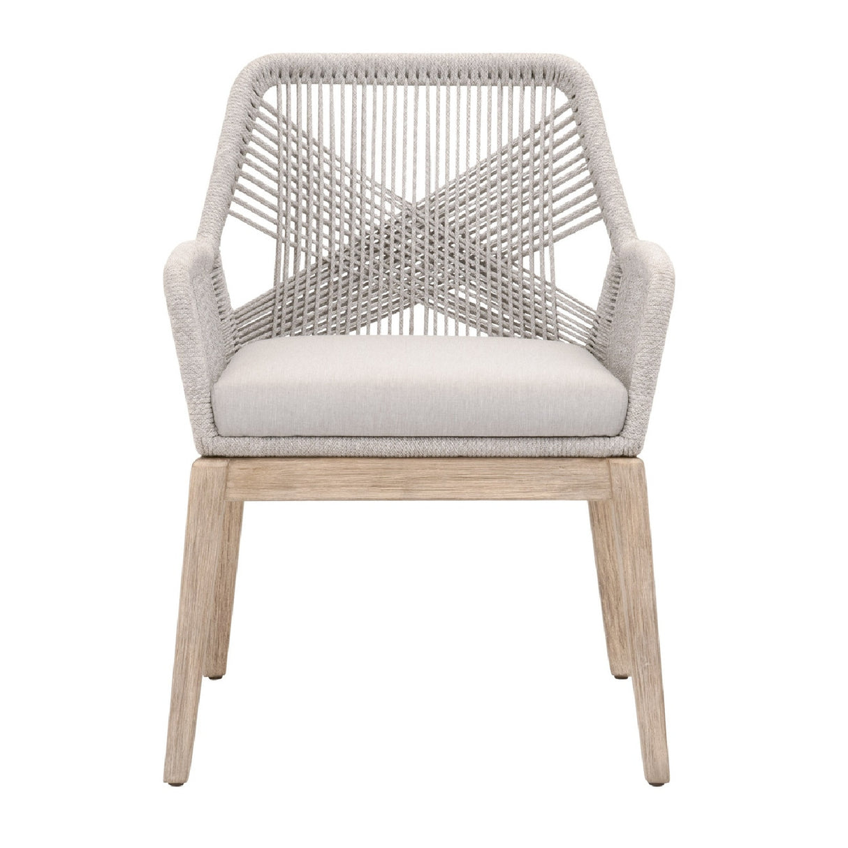 Modern European furniture - Woven Flat Rope Accent Armchairs (2) - www.oroa.com | Oroa.com