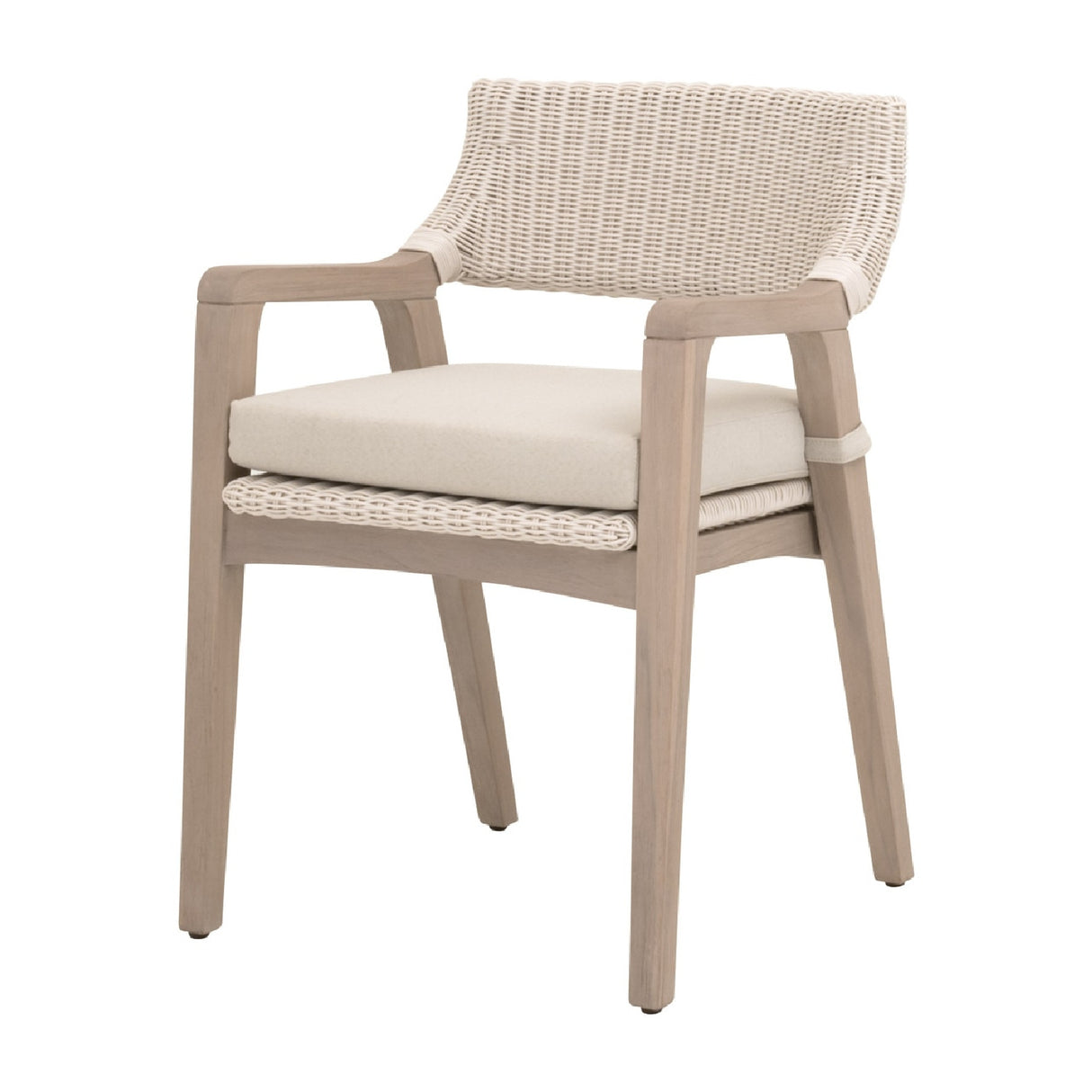 Modern European furniture - White Rattan Outdoor Dining Armchair - www.oroa.com | Oroa.com