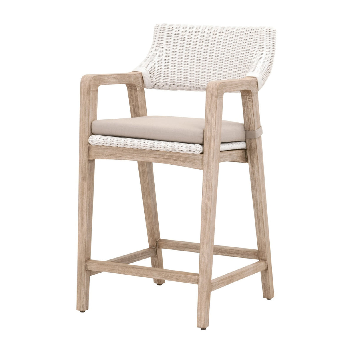 Modern European furniture - White Rattan Counter Stool - www.oroa.com | Oroa.com