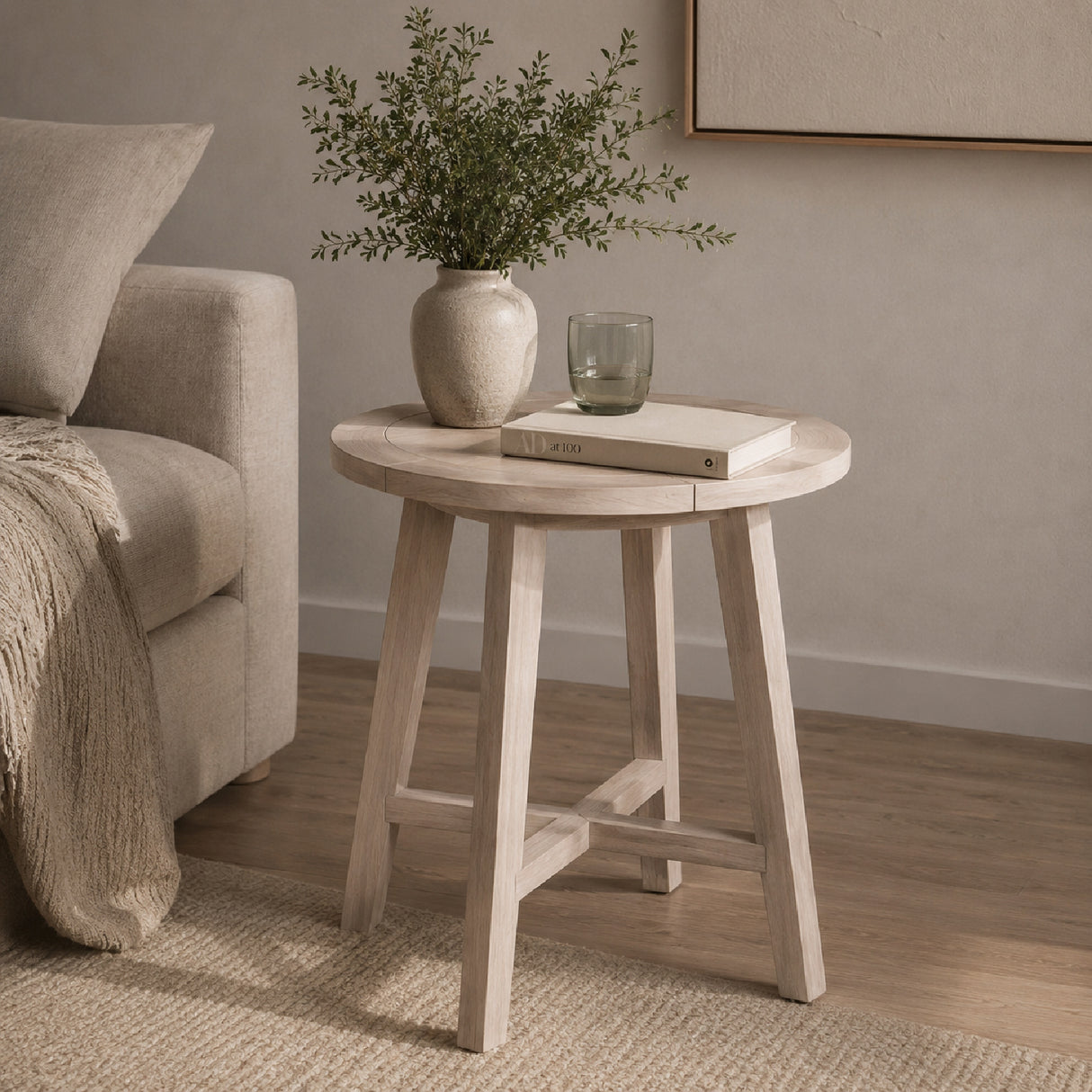 Outdoor Teak Round Counter Table | Oroa.com