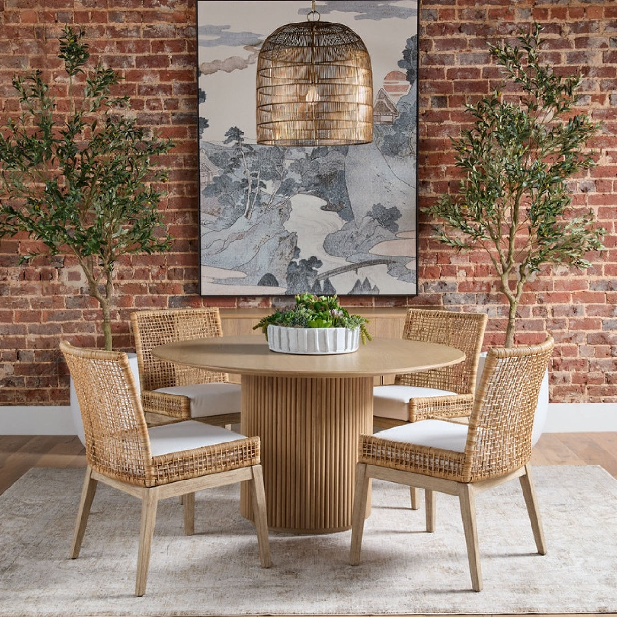 Modern European furniture - Natural Rattan Dining Chairs (2) - www.oroa.com | Oroa.com