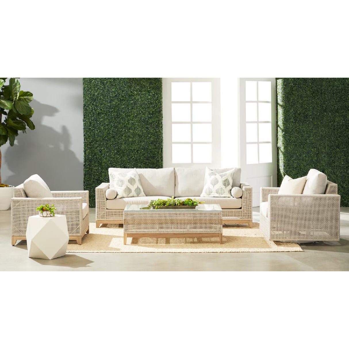 Modern European furniture - Flat Rope Outdoor Sofa Chair - www.oroa.com | Oroa.com