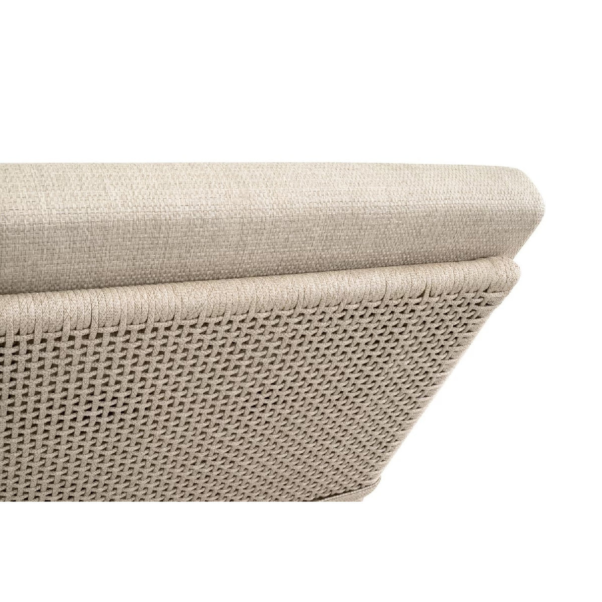 Beige Woven Rope Outdoor Chaise Lounge | Oroa.com