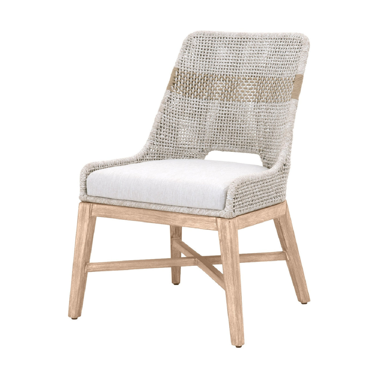 Modern European furniture - Taupe Stripe Rope Dining Chairs (2) - www.oroa.com | Oroa.com
